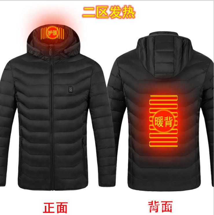 Heating clothing new winter light and thin heating cotton jacket men's electric heating vest USB constant temperature heating clothing