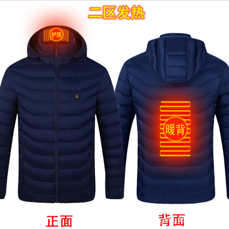 Heating clothing new winter light and thin heating cotton jacket men's electric heating vest USB constant temperature heating clothing