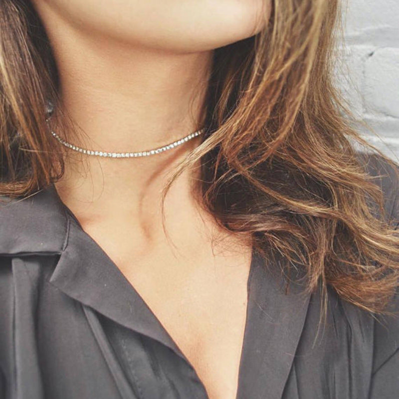 Europe and America model diamond necklace