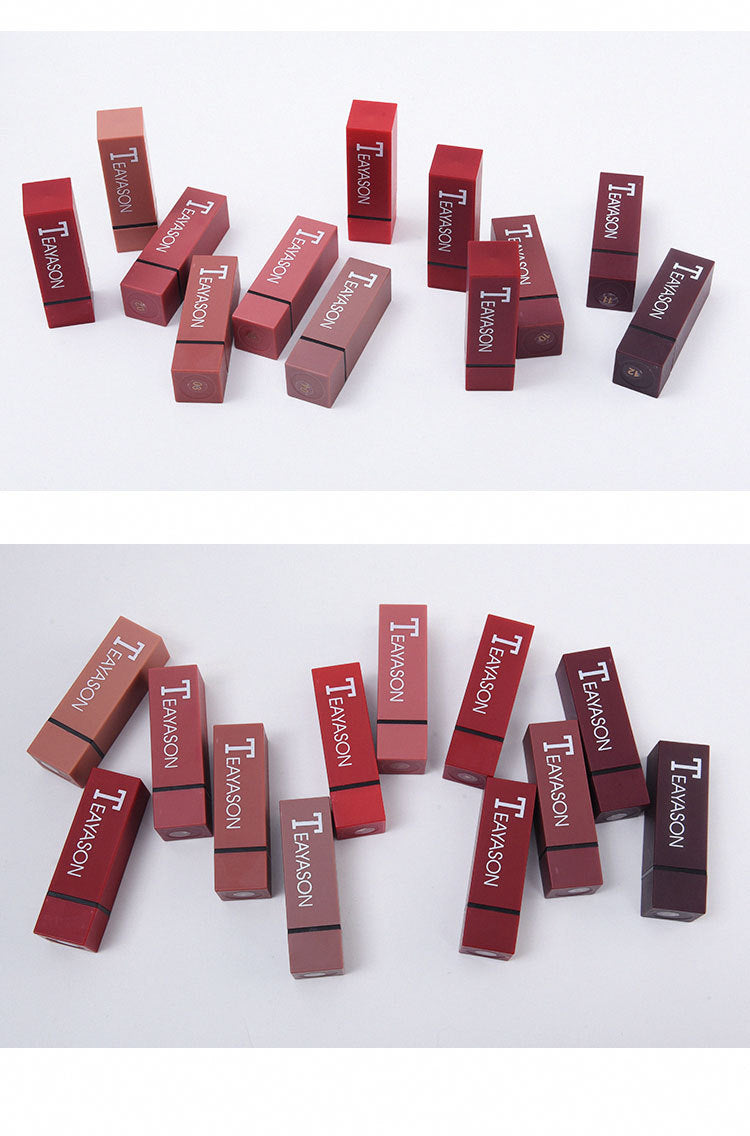 New set of hard box 12 color square tube lipstick
