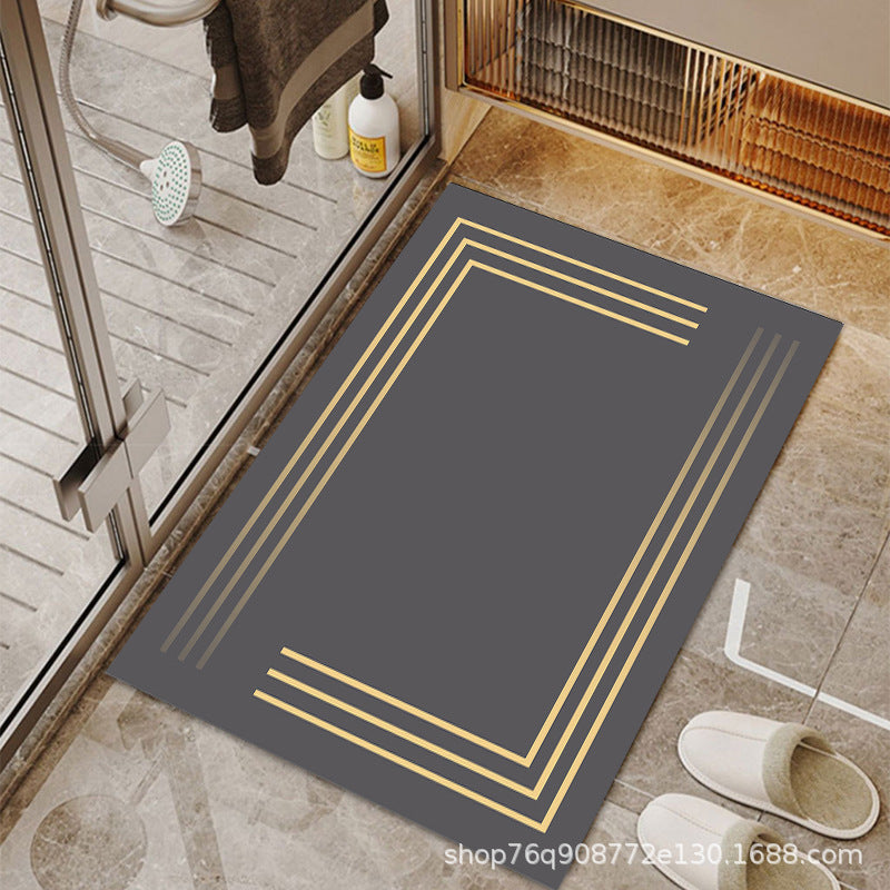 Light luxury bathroom absorbent and household non-slip mat