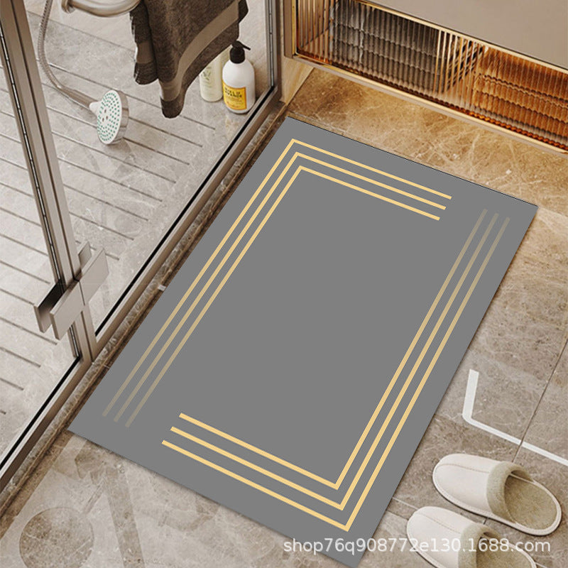 Light luxury bathroom absorbent and household non-slip mat