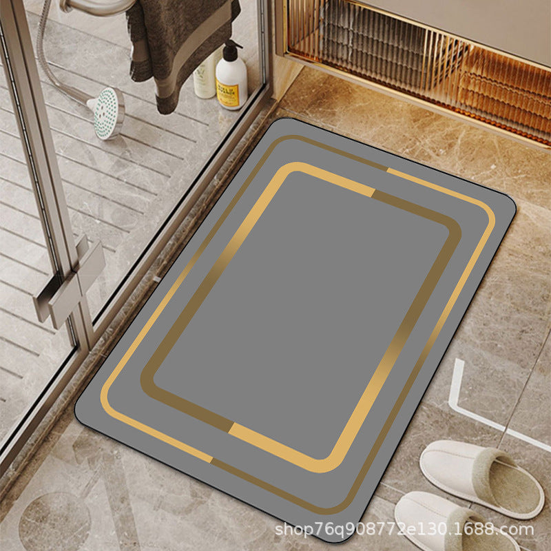 Light luxury bathroom absorbent and household non-slip mat