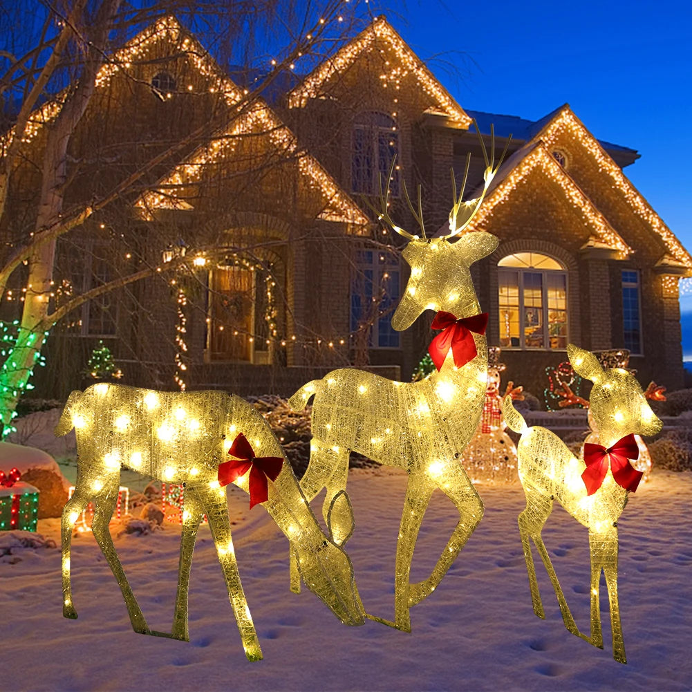 Glowing Holiday Deer Decor