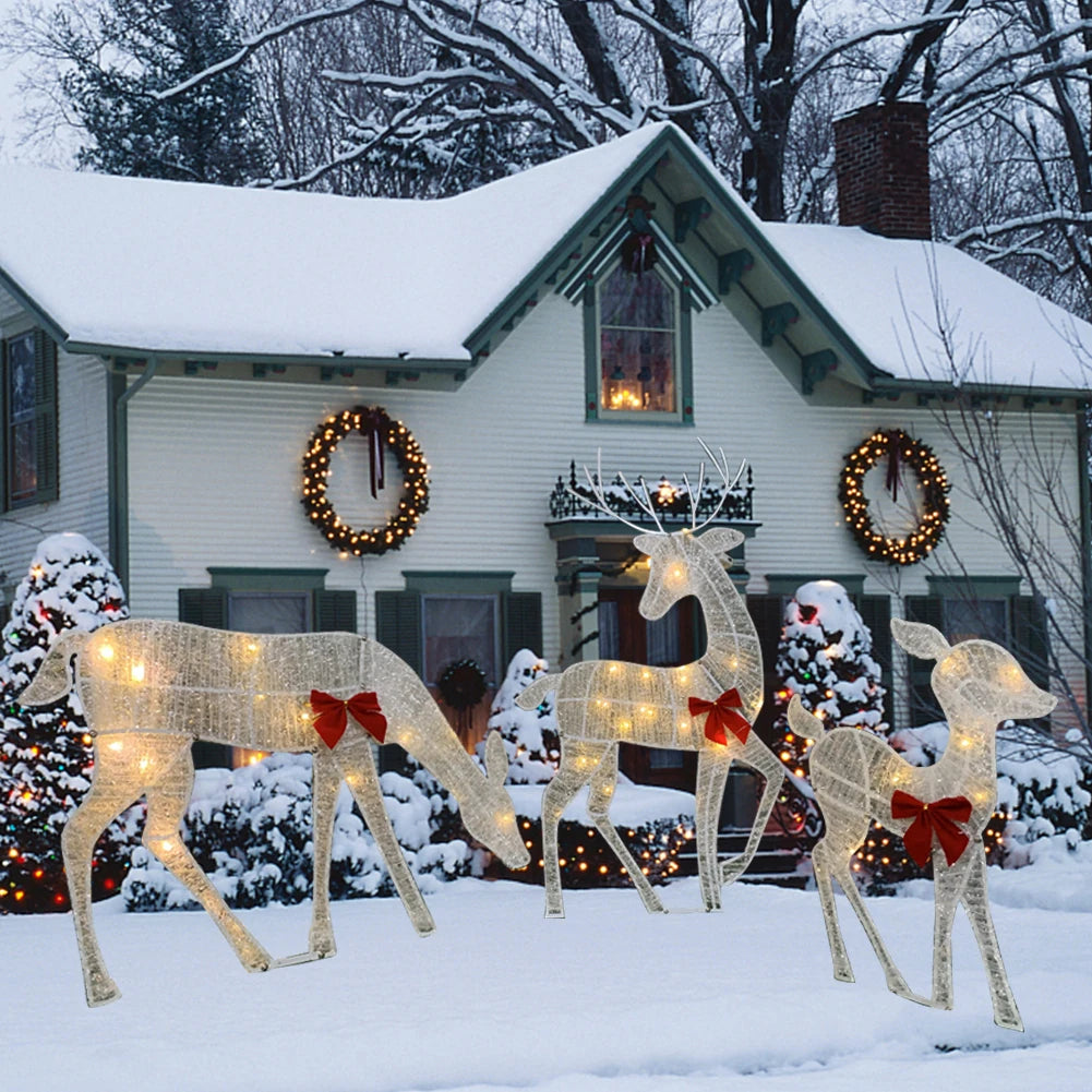 Glowing Holiday Deer Decor
