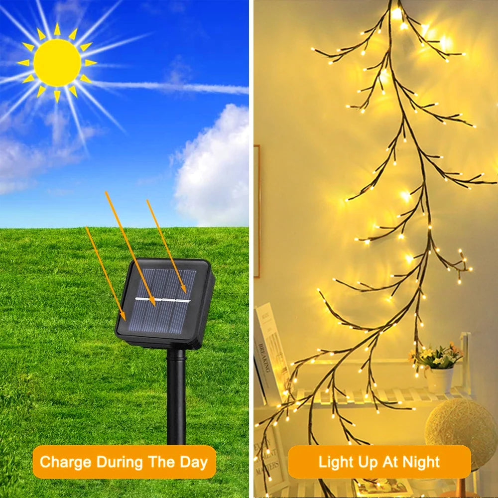 Solar-Powered Festive Tree Lamp