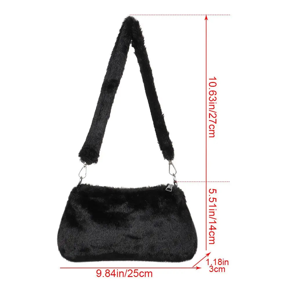 Leopard Plush Shoulder Bag