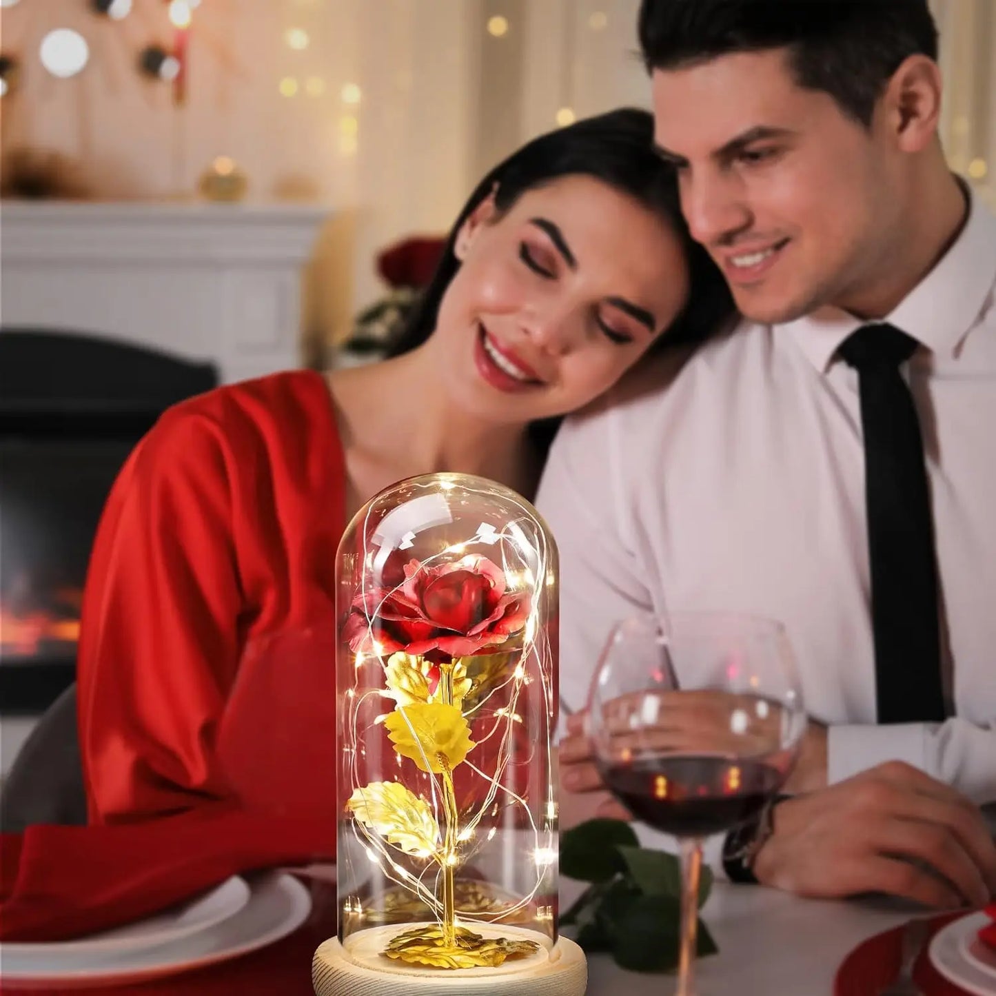 Enchanting Rose Light Dome