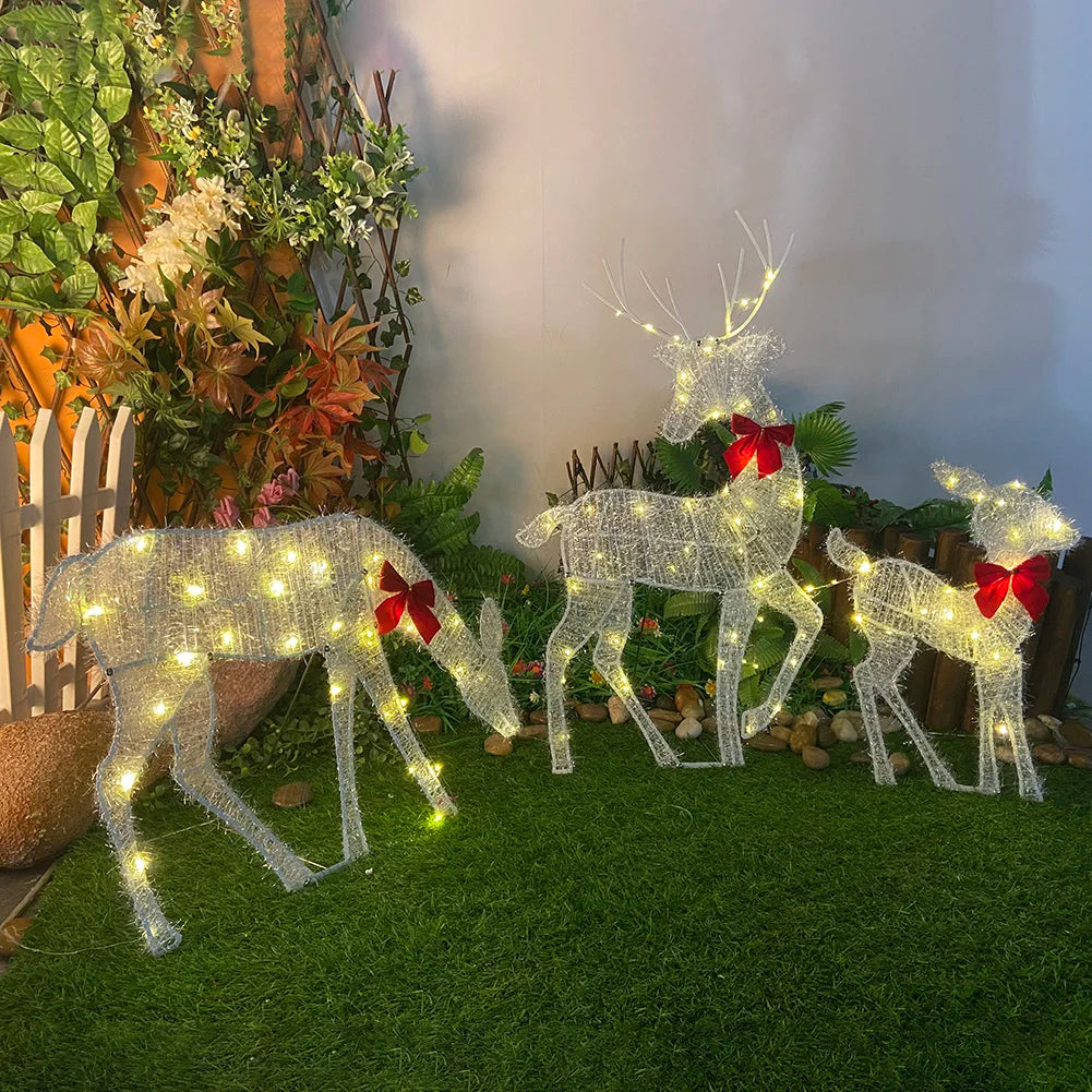 Glowing Holiday Deer Decor