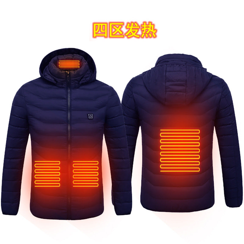 Heating clothing  new winter light and thin heating cotton jacket men's electric heating vest USB constant temperature heating clothing