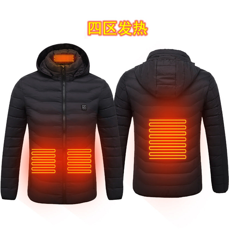 Heating clothing  new winter light and thin heating cotton jacket men's electric heating vest USB constant temperature heating clothing