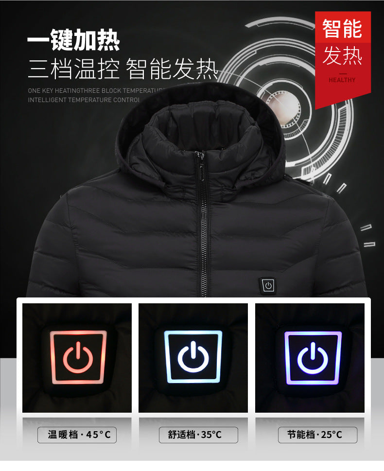 Heating clothing  new winter light and thin heating cotton jacket men's electric heating vest USB constant temperature heating clothing