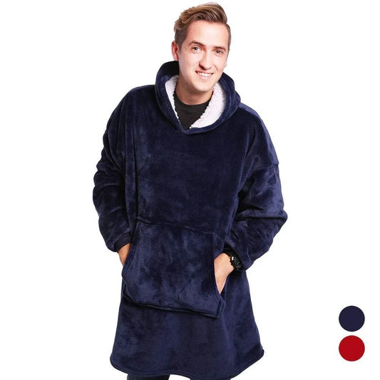Pocket Hoodie Adult Winter Hooded TV Blankets
