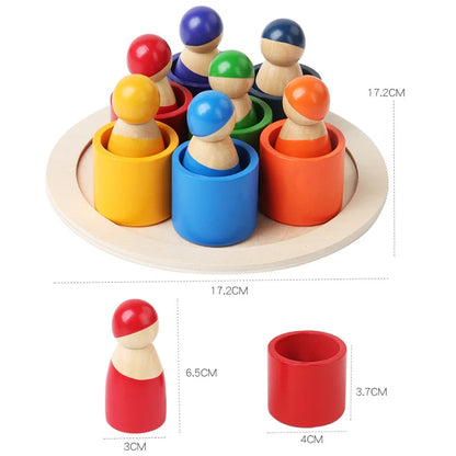 Colorful Wooden Rainbow Puzzle