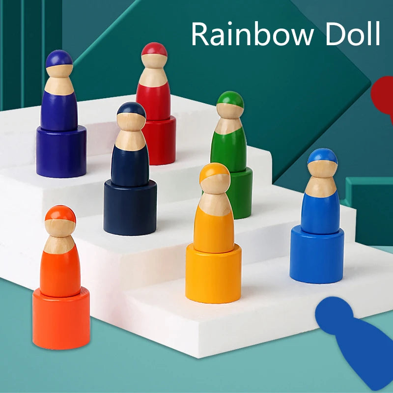 Colorful Wooden Rainbow Puzzle