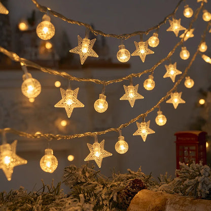 Sparkling Snowflake Fairy Lights