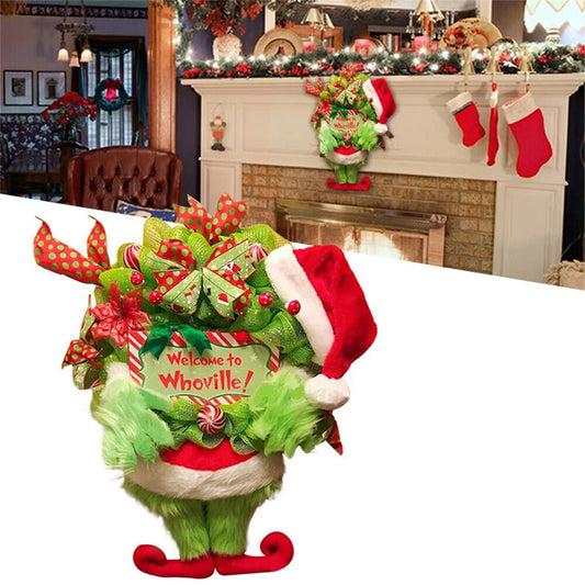 Grinch's Whimsical Holiday Wreath