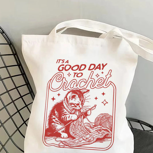 Charming Cat Canvas Tote Set