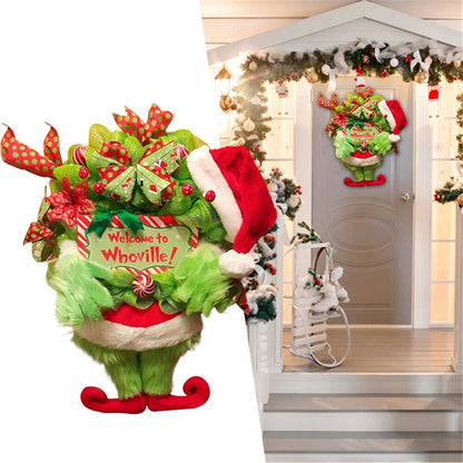 Grinch's Whimsical Holiday Wreath