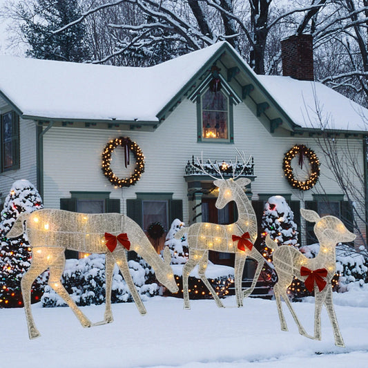 Glowing Holiday Deer Decor