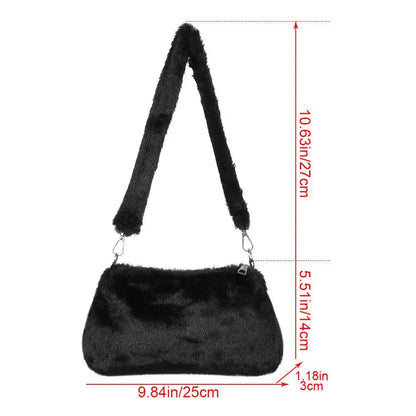 Leopard Plush Shoulder Bag